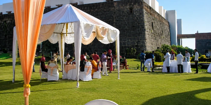 Beautiful heritage lawns for destination weddings near Pune
