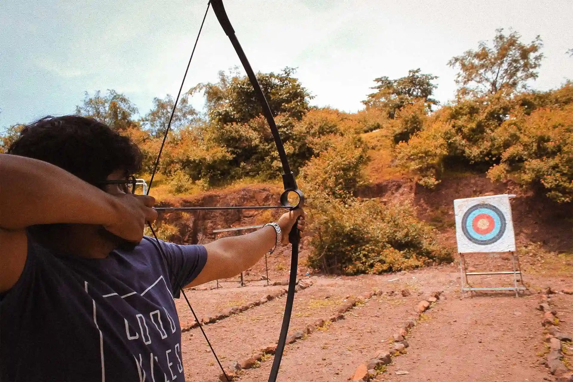 Archery in the old tradition at Fort JadhavGadh