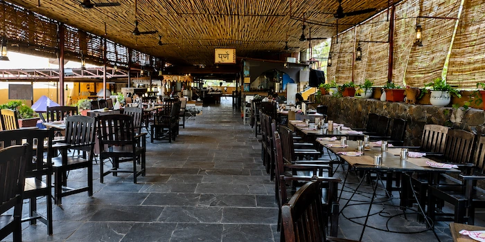 Dine under the stars on the lawn at Fort JadhavGadh