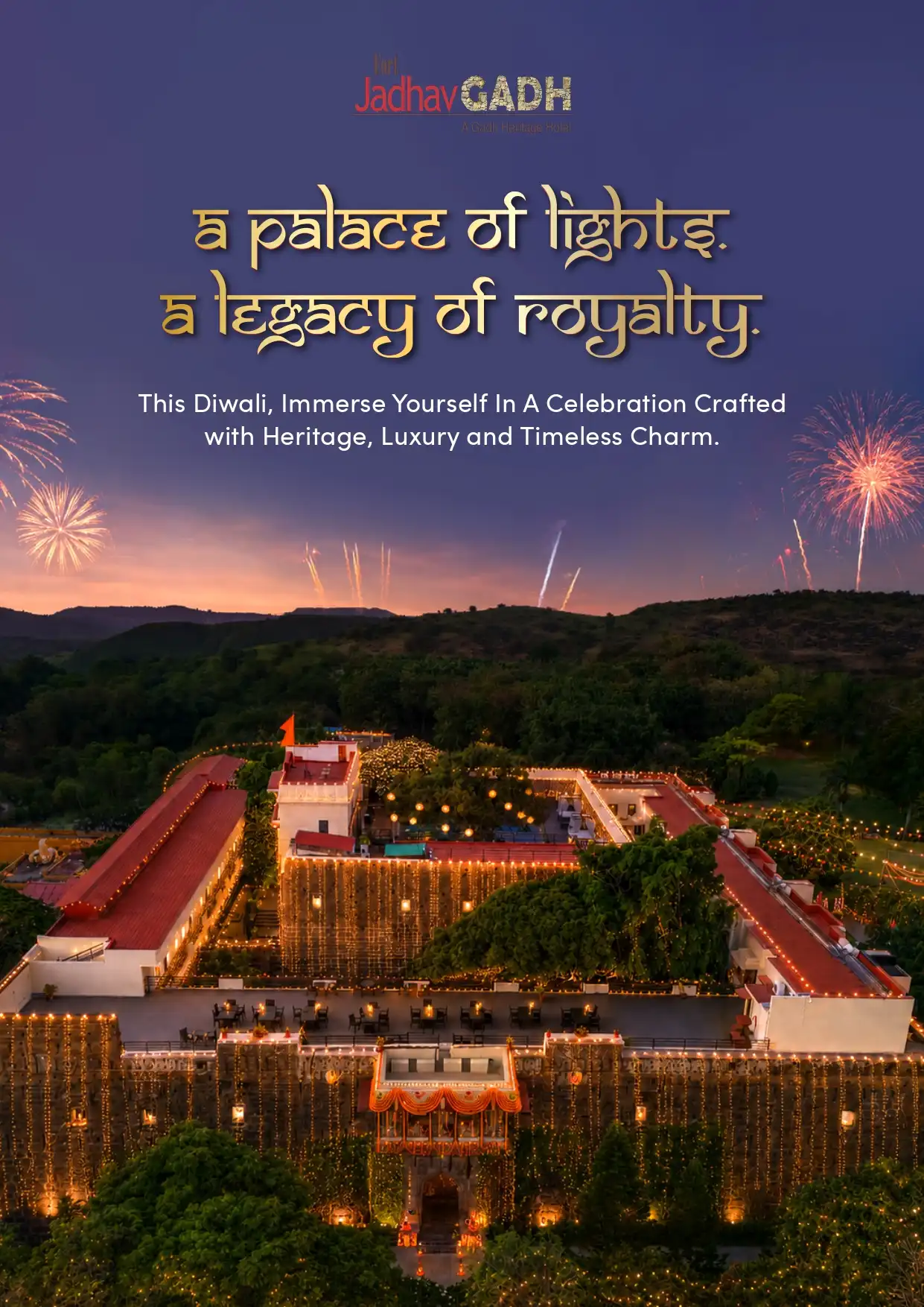 Diwali celebration at Fort JadhavGADH heritage hotel near Pune