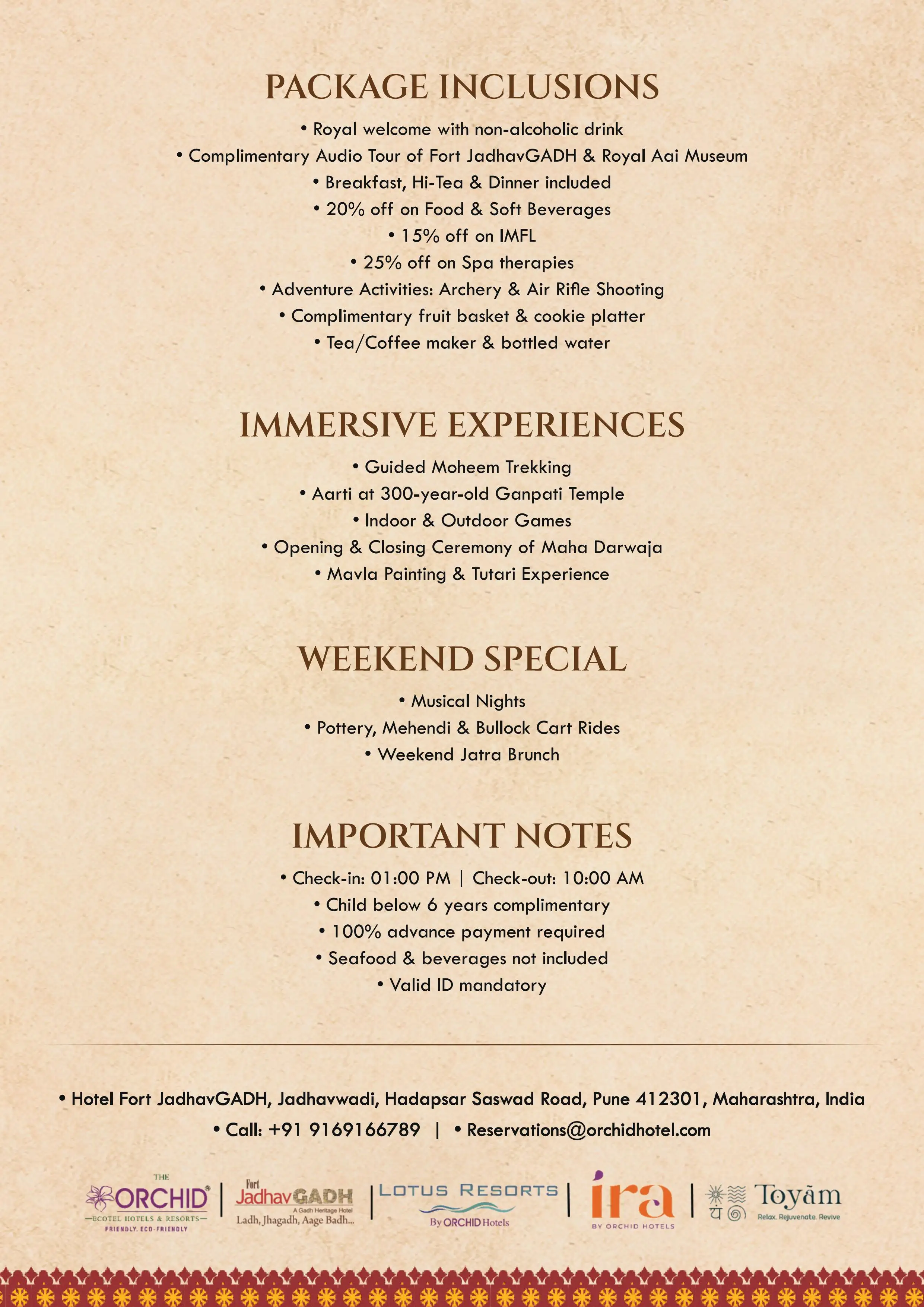 festive Package Near Pune – Royal Day Out at Fort JadhavGADH