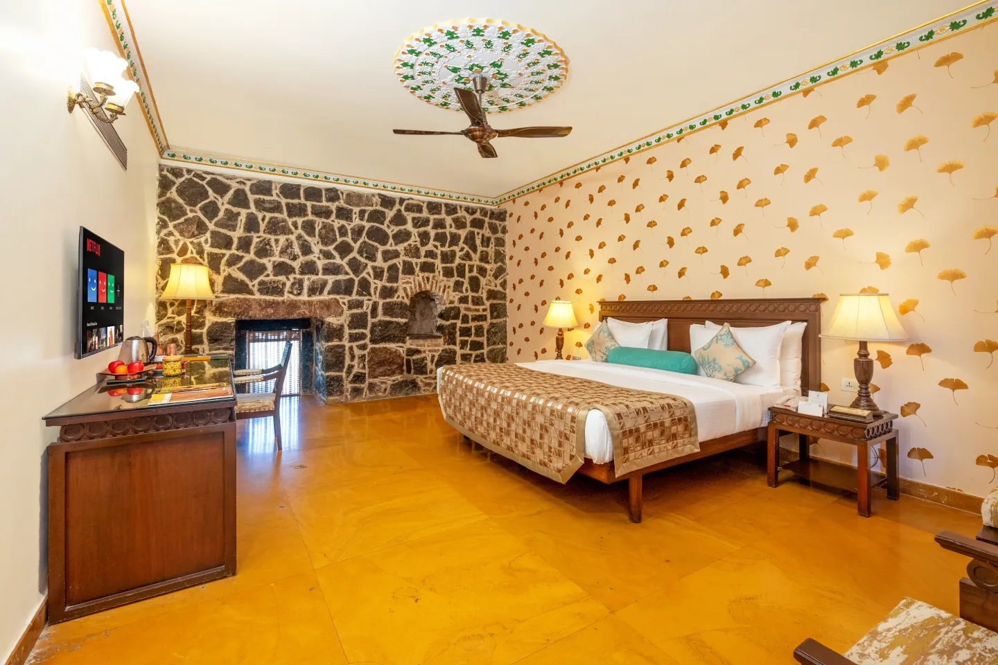 Kholi Deluxe Room at Fort JadhavGADH, Heritage Resort near Pune