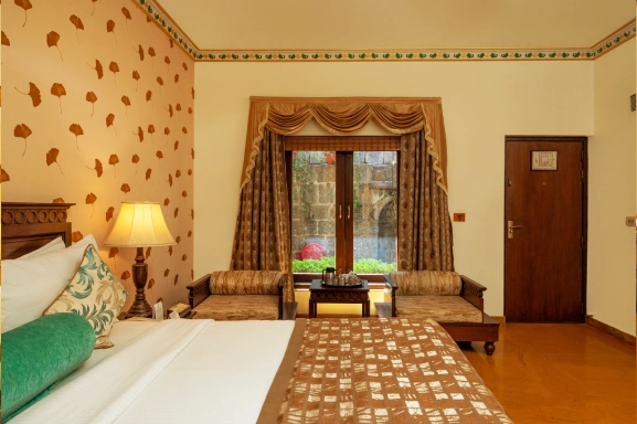 Kholi Deluxe Room at Fort JadhavGADH, Heritage Resort near Pune