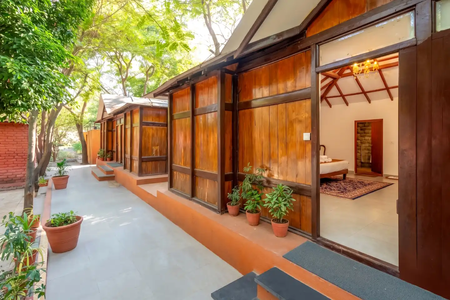 Neem Forest Cottage at heritage resort near Pune with eco-friendly amenities.