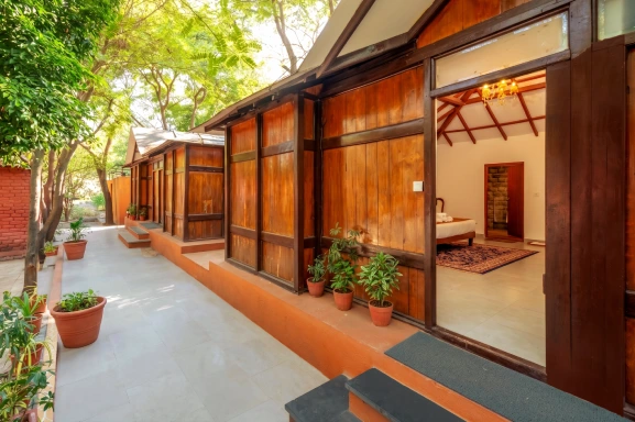 Neem Forest Cottage, part of Fort JadhavGADH Resort near Pune.