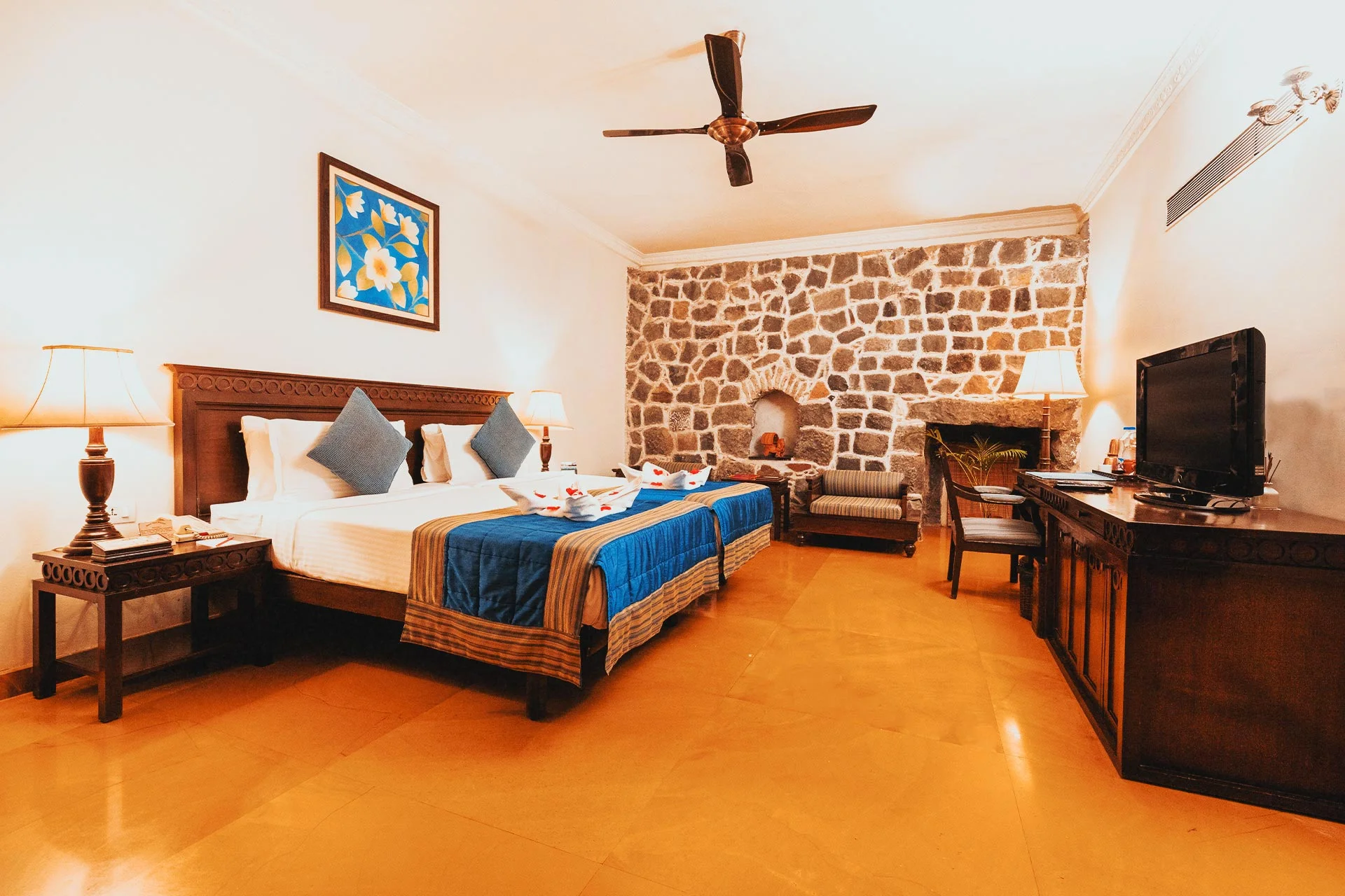 Kholi Deluxe Room at Fort JadhavGADH, Heritage Resort near Pune