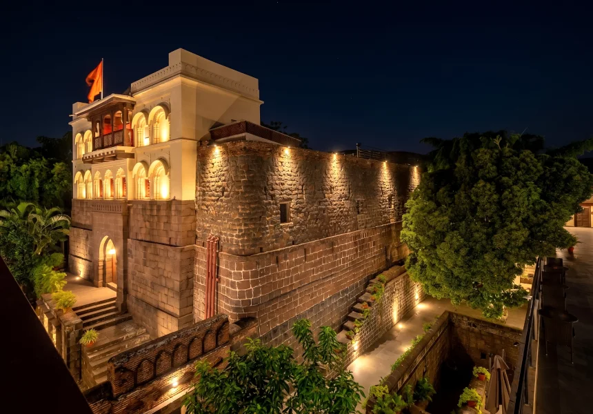 Fort JadhavGADH heritage fort exterior, a restored 300-year-old Maratha fort and destination wedding near Pune